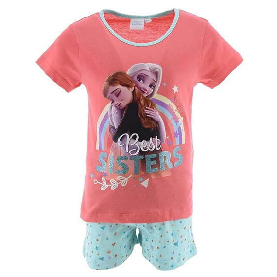 Disney Jégvarázs Best Sisters Peach gyerek rövid pizsama 5 év / 110 cm