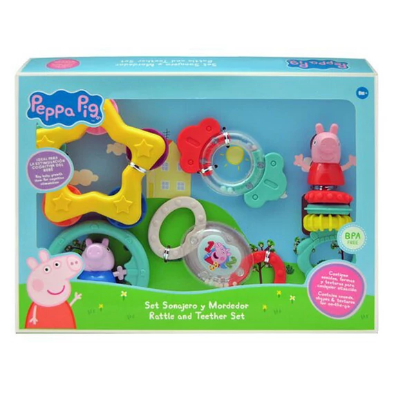 Peppa malac Fun baba csörgő és rágóka szett 5 db-os