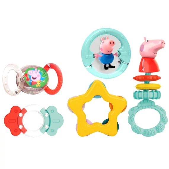 Peppa malac Fun baba csörgő és rágóka szett 5 db-os