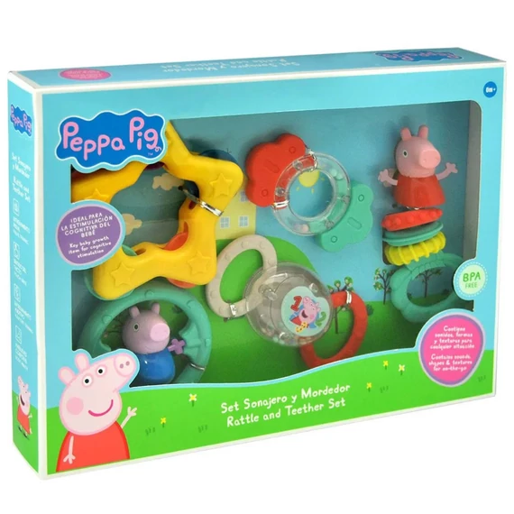 Peppa malac Fun baba csörgő és rágóka szett 5 db-os