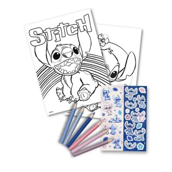 Disney Lilo és Stitch, A csillagkutya Love színező szett matricával