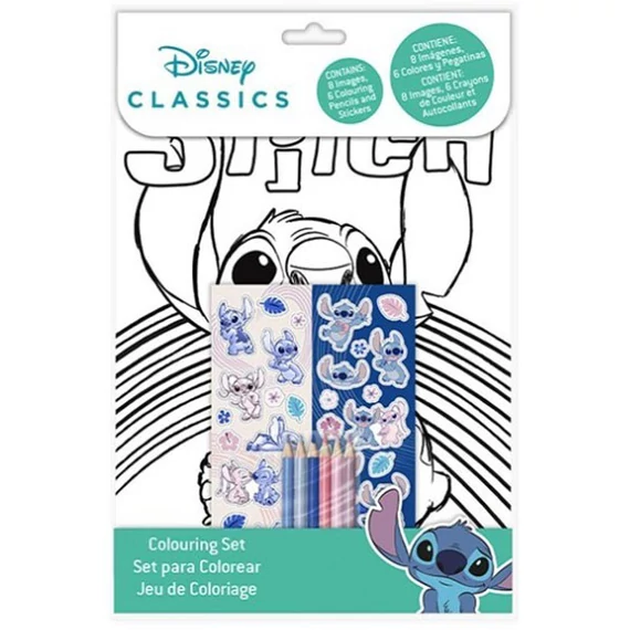 Disney Lilo és Stitch, A csillagkutya Love színező szett matricával