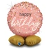 Happy Birthday Rose Gold fólia lufi talppal 41 cm