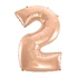 Rose Gold 2-es szám fólia lufi 92 cm