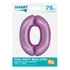 Levendula 0-ás Lavender Mat szám fólia lufi 76 cm