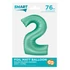 Menta 2-es Mint Mat szám fólia lufi 76 cm