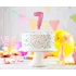 Rózsaszín 7-es Pink szám fólia lufi tortára 13 cm