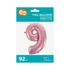 Rózsaszín Light Pink 9-es szám fólia lufi 92 cm
