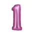 Rózsaszín Satin Pink 1-es szám fólia lufi 76 cm