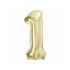 Pezsgőszínű B&C Champagne 1-es szám fólia lufi 85 cm