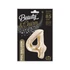 Pezsgőszínű B&C Champagne 4-es szám fólia lufi 85 cm