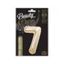 Pezsgőszínű B&C Champagne 7-es szám fólia lufi 85 cm