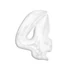 Fehér B&C White 4-es szám fólia lufi 92 cm