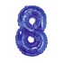 Kék Blue 8-as mini szám fólia lufi 35 cm