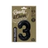 Fekete 3-as B&C Matt Black szám fólia lufi 85 cm