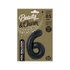 Fekete 6-os B&C Matt Black szám fólia lufi 85 cm