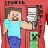 Minecraft Create gyerek hosszú ujjú póló, felső 6 - 12 év / 116 - 152 cm