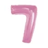 Rózsaszín 7-es Light Pink szám fólia lufi 92 cm